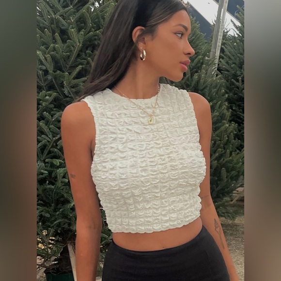 Princess Polly Kendrick Top Cream Size 2 - Picture 7 of 9